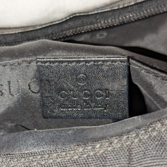 Gucci Nylon Shoulder Purse Handbag Black Vintage VGC with COA - Picture 13 of 16